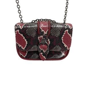 Longchamp Mini Amazone Convertible Crossbody Bag Python Embossed